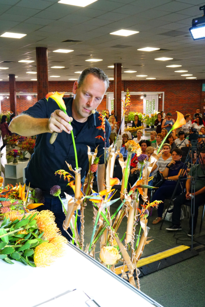 Hans Zijlstra, pokaz florystyczny _Wystawa Zieleń to Życie i Flower Expo Polska 2019, fot. Agencja Promocji Zieleni 