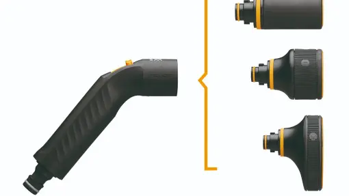 System modułowy Fiskars do podlewania ogrodu – głowice, uchwyty i lance