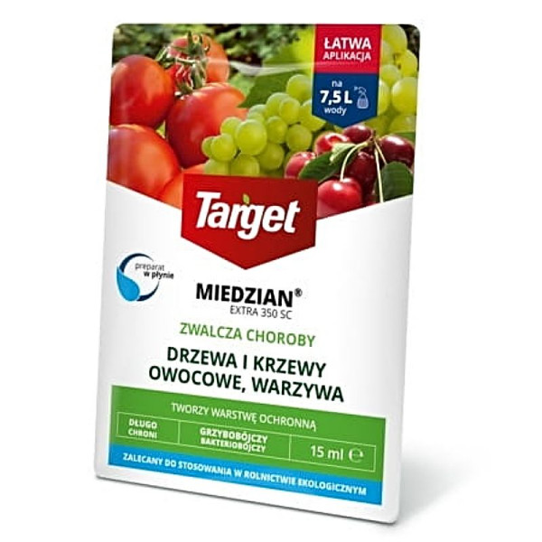 Miedzian Extra 350 SC – kędzierzawość liści brzoskwiń – 30 ml | Target 