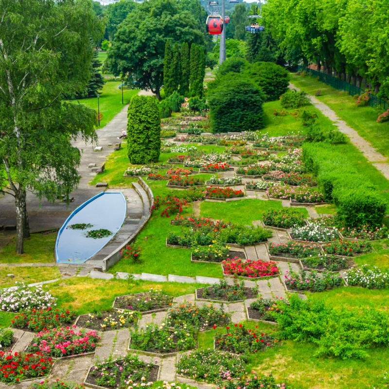 Ogrodowa mapa Polski - Rosarium w Parku Śląskim