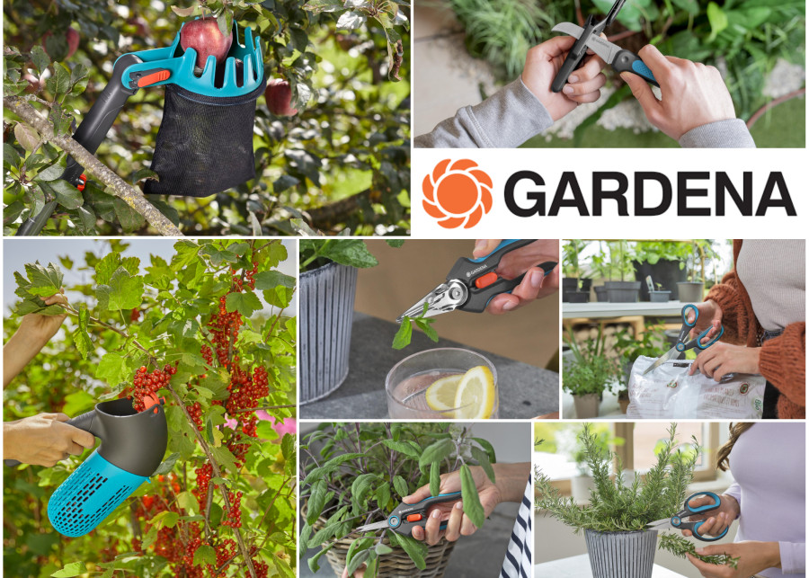 W zbieraniu warzyw, owoców i ziół pomogą narzędzia Gardeny