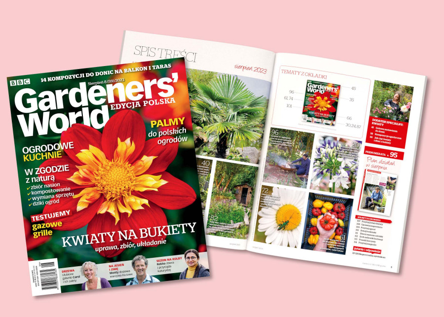 Zajrzyj do środka nowego wydania magazynu Gardeners` World Polska Sierpień 2023!