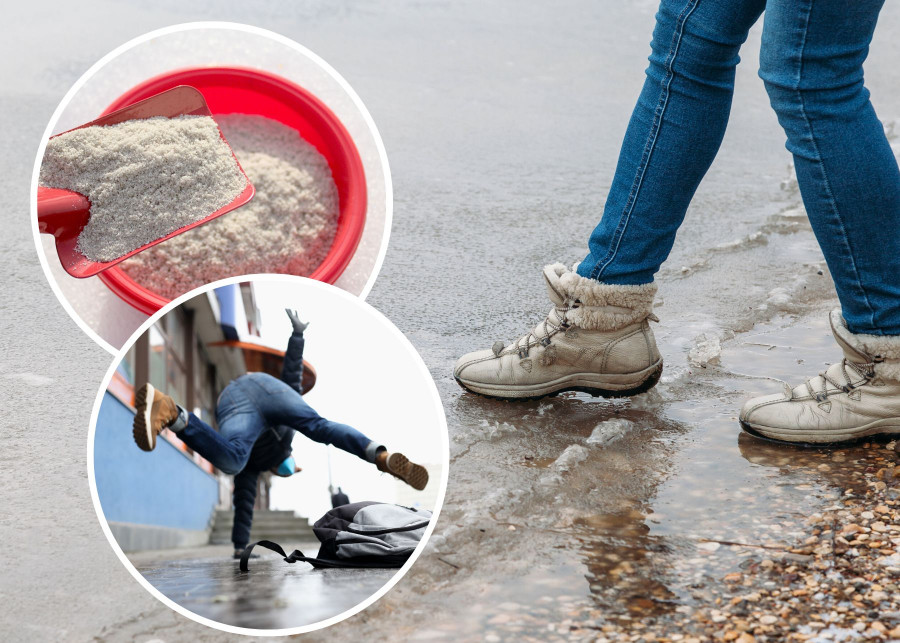 Zapobieganie poślizgnięciom. Czym posypać lód na chodniku - jest coś lepszego i tańszego niż sól