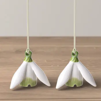 Porcelanowa zawieszka Mini Flower Bells - Ogrodnicza lista zakupów