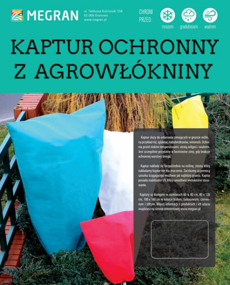 Kaptur ochronny dla roślin z agrowłókniny zimowej 