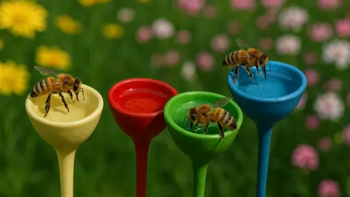 Małe, kolorowe kieliszki pomagają pszczołom. Co to są "bee cups" i czemu warto je mieć?