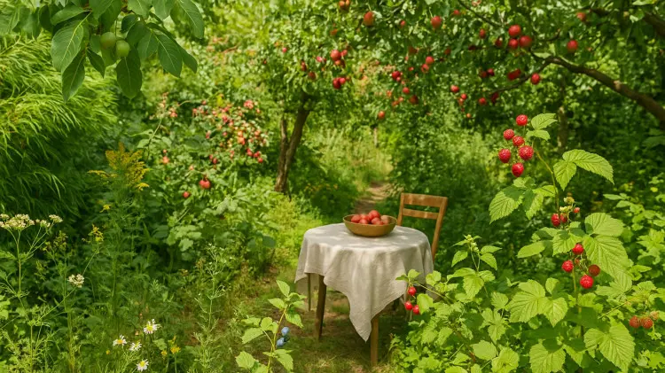 Ogród leśny "food forest" – las żywnościowy w ogrodzie. Jak go założyć i co w nim posadzić?