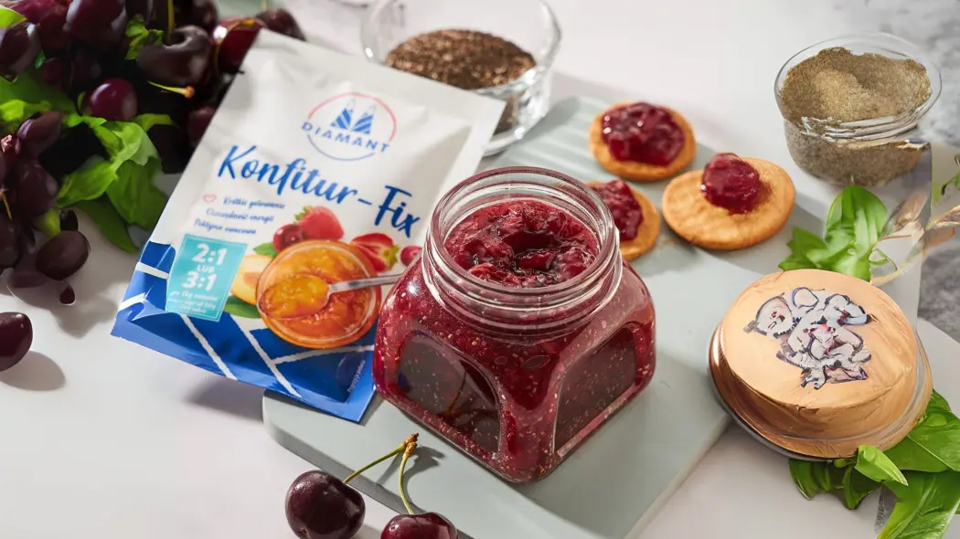 Domowa konfitura z czereśni – naturalna słodycz z ziarenkami chia i bez żelatyny