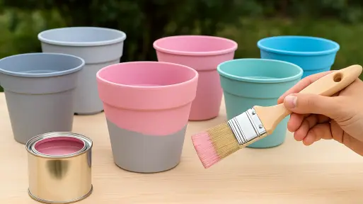 Jak odnowić plastikowe doniczki? Czym je pomalować, by wyglądały jak nowe?