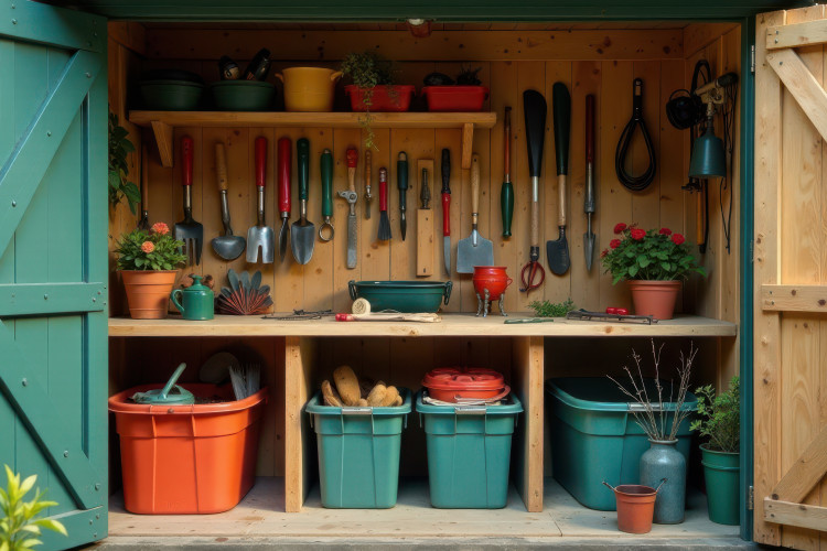 Nie masz gdzie trzymać narzędzi ogrodniczych? Ten trik wykorzysta pustą ścianę