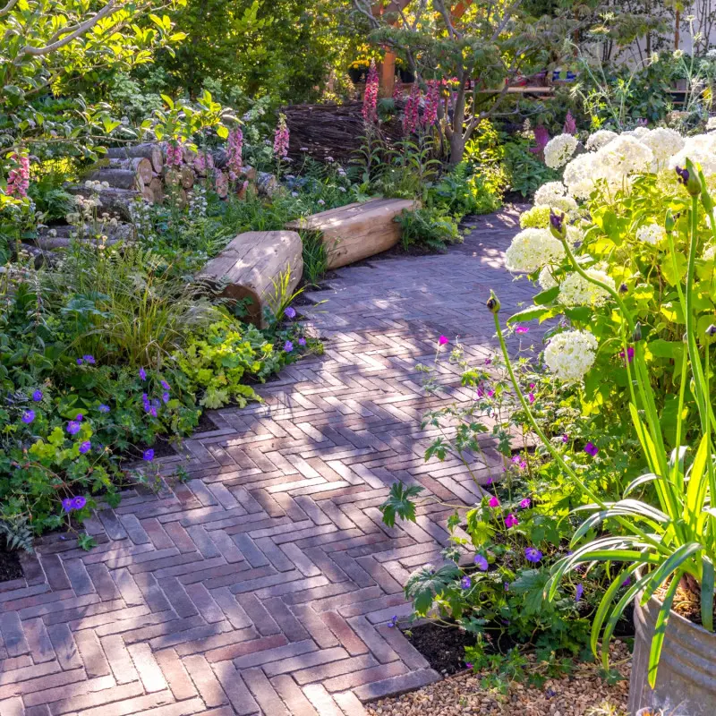 Ogród RHS Peat-Free Garden z Hampton Court Palace Garden Festival 2024