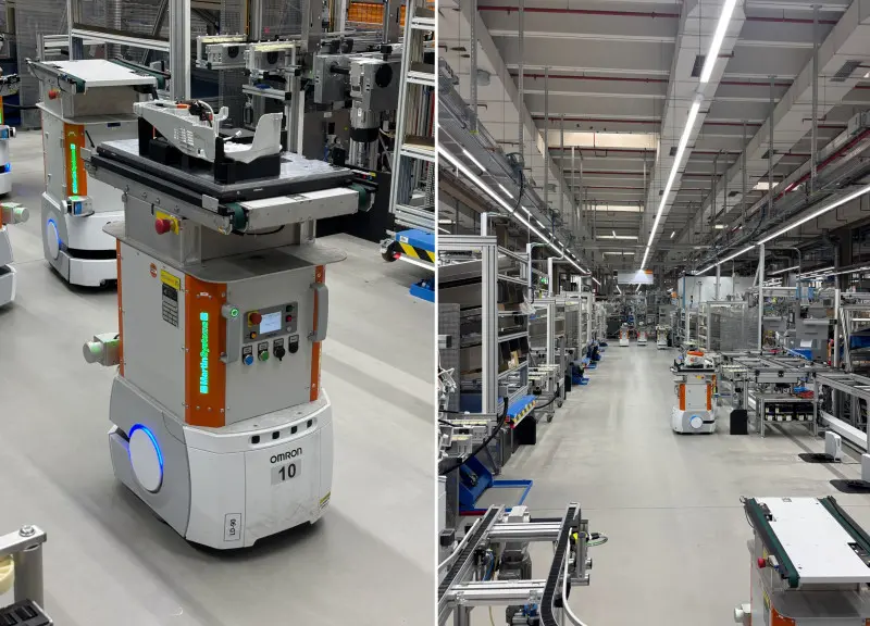 Podczas wizyty w zakładzie produkcyjnym mogliśmy zobaczyć, jak STIHL wdraża nowoczesny system produkcji matrix, który zastępuje tradycyjne linie montażowe. Produkcja odbywa się w układzie elastycznych, samodzielnych stacji roboczych, między którymi komponenty są przemieszczane automatycznie.