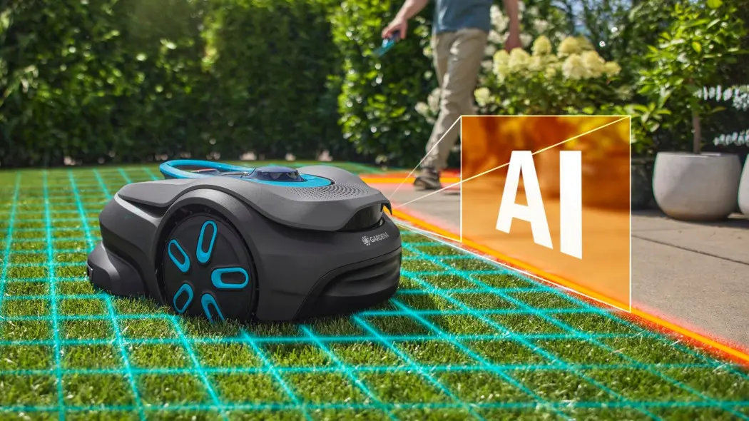 Nowoczesny robot koszący Gardena z AI Vision – precyzyjna nawigacja bez kabli i praca nawet po zmroku