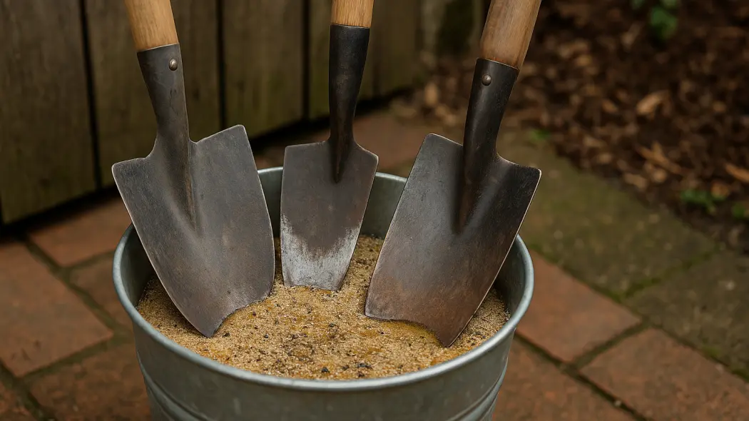 Piasek i olej to wszystko, czego potrzebuję, by narzędzia nie rdzewiały przez zimę