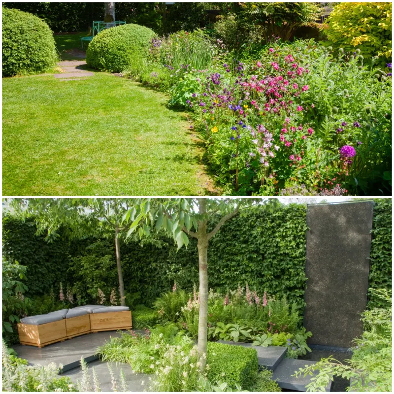 Aranżacje z roślin przy płocie w małym ogrodzie