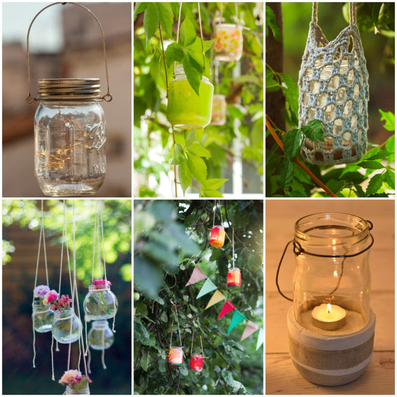Pomysły na lampiony ze słoików do ogrodu, na balkon i taras