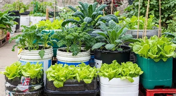 donice z wiader plastikowych