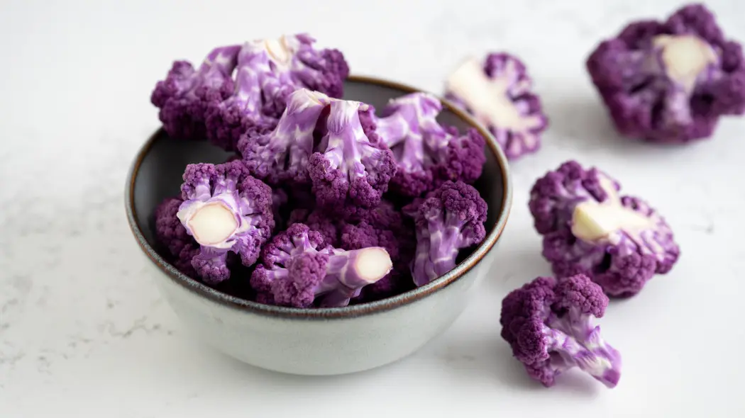 Fioletowy kalafior kusi kolorem. Czy naprawdę jest zdrowszy od białego