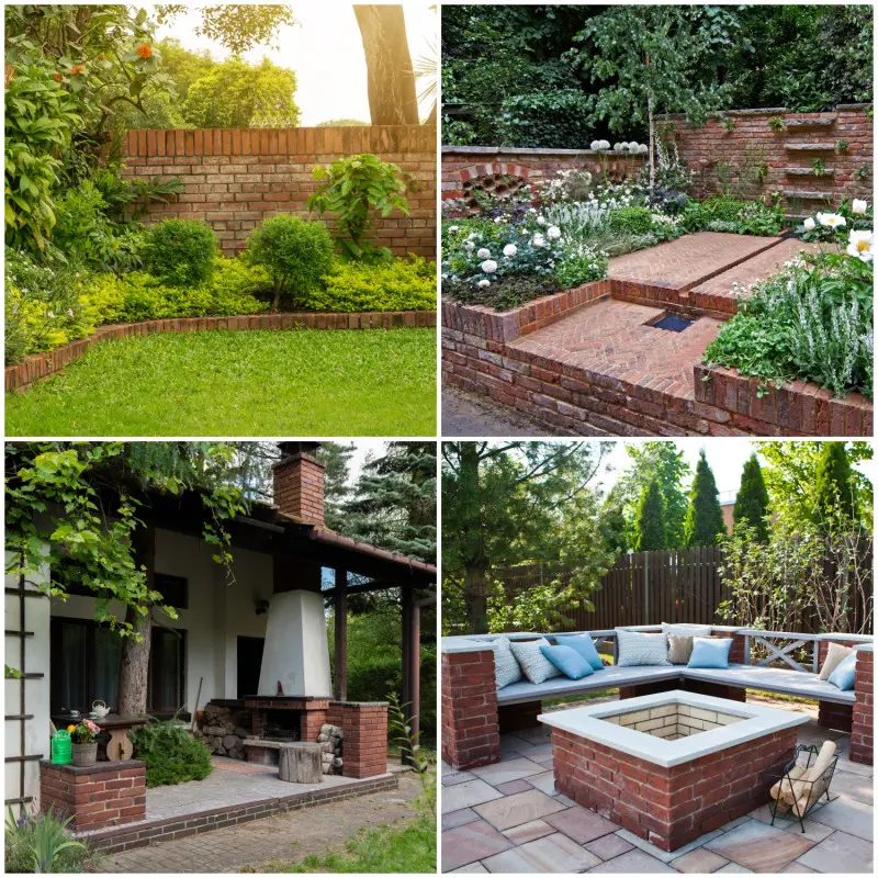 Przykłady zastosowania starej cegły do budowy małej architektury