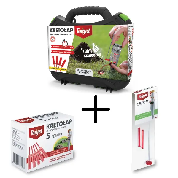 Kretołap - pułapka z petardami na krety