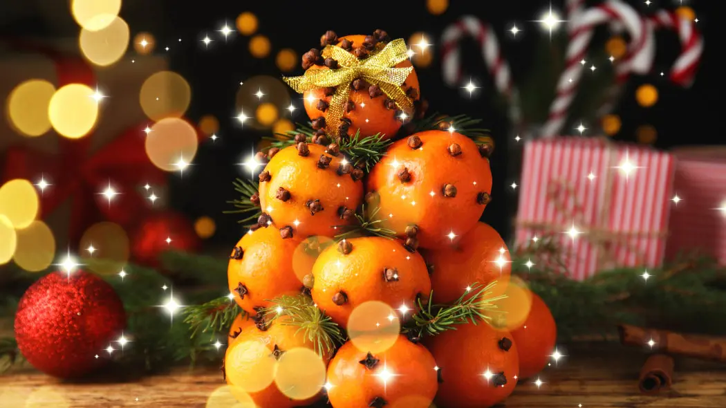 Pomarańcze z goździkami na święta