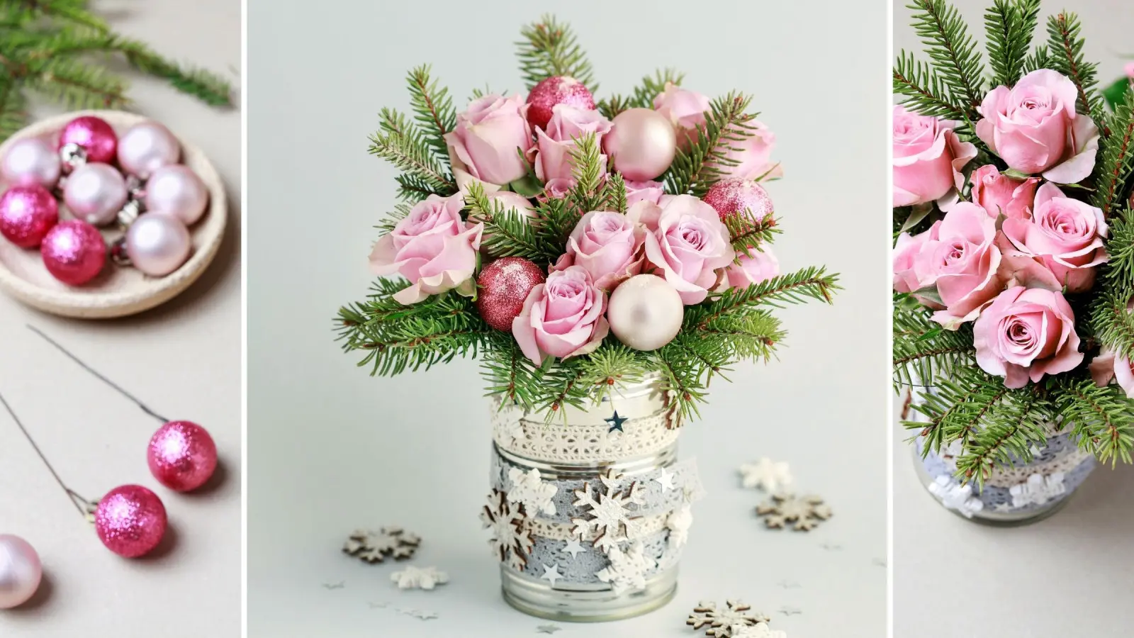 Świąteczny stroik z puszki, róż i bombek – jak zrobić elegancką ozdobę na stół?