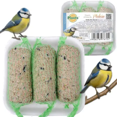 Kolby z karmą dla dzikich ptaków