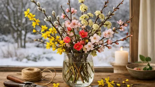 Wiosna w wazonie – pędy z ogrodu, które zakwitną w domu w środku zimy