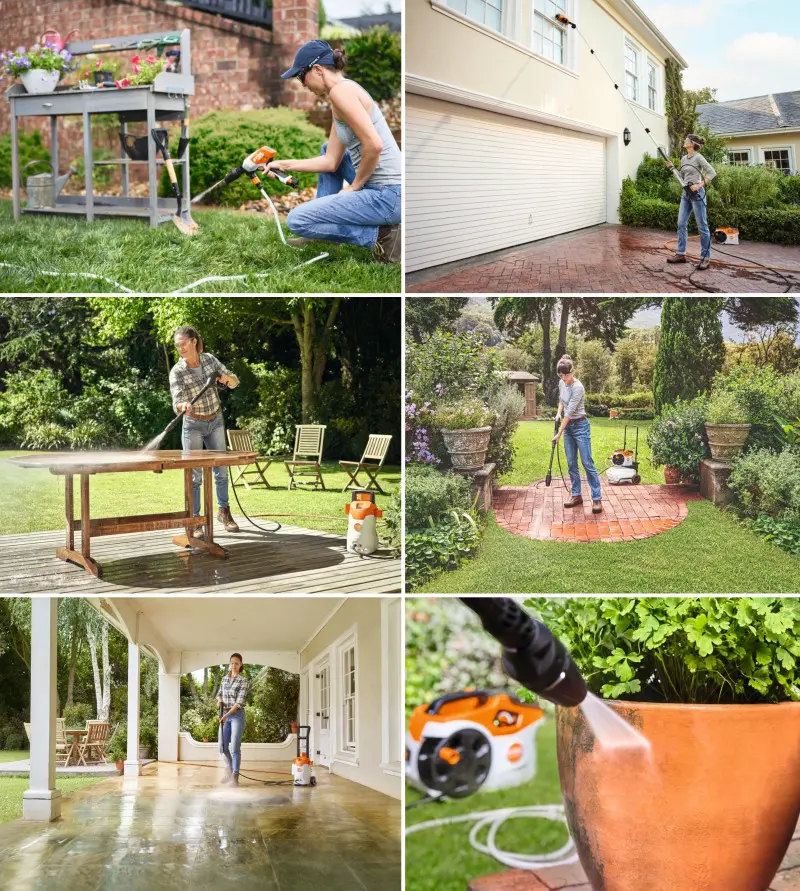 Wszechstronne zastosowanie myjek wysokociśnieniowych wokół domu i w ogrodzie