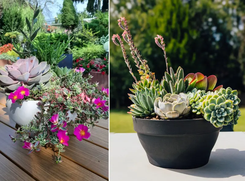 Sukulenty w doniczkach