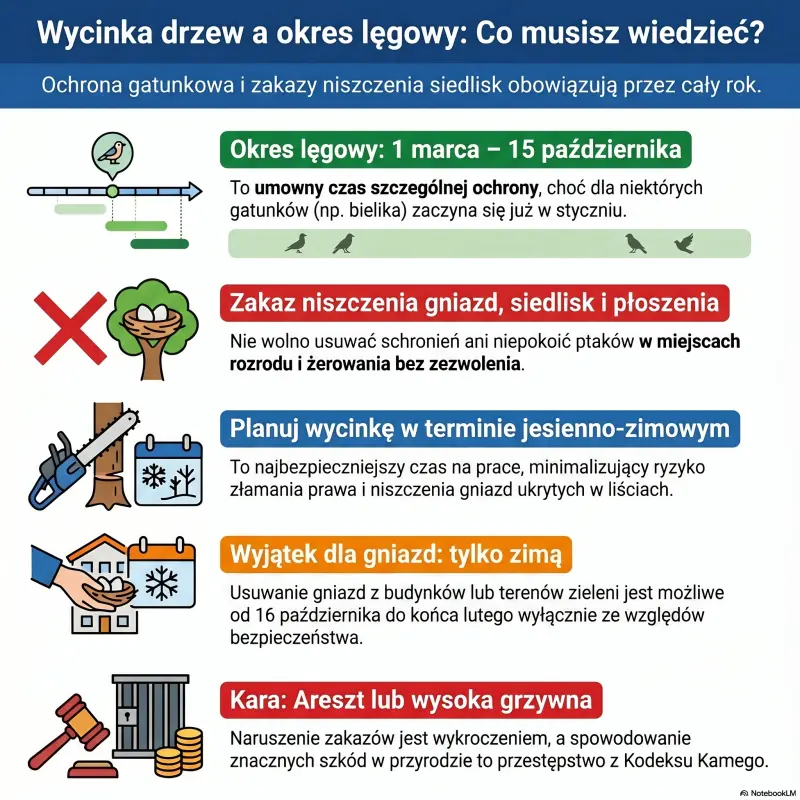 Usuwanie drzew i krzewów w okresie lęgowym ptaków