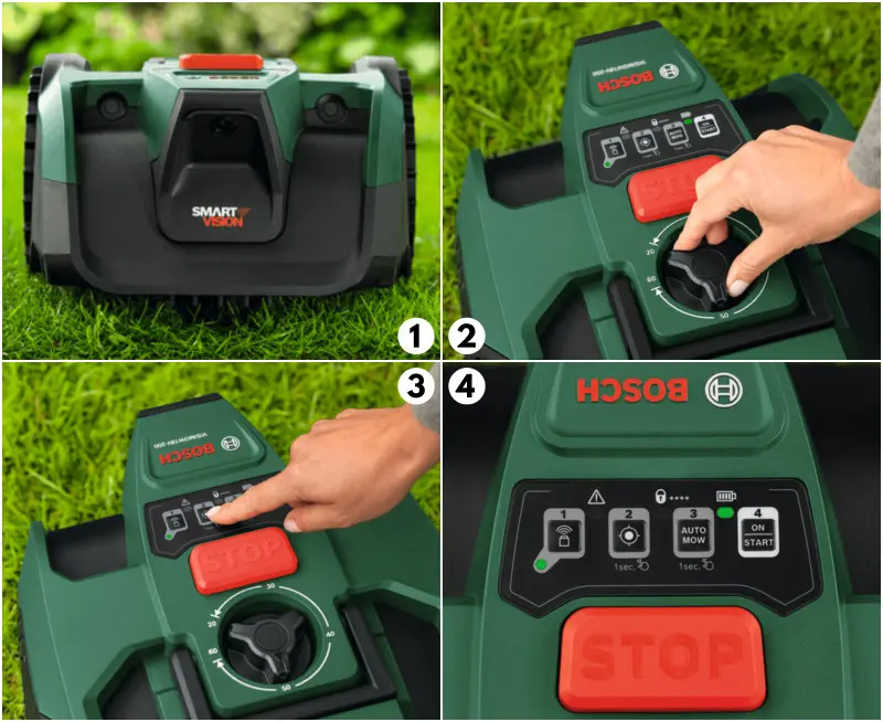 Obsługa robotów koszących Bosch VISIMOW18V