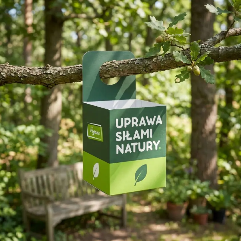 100 larw biedronki dwukropki (Adalia bipunctata) kartonik do zawieszenia na roślinie