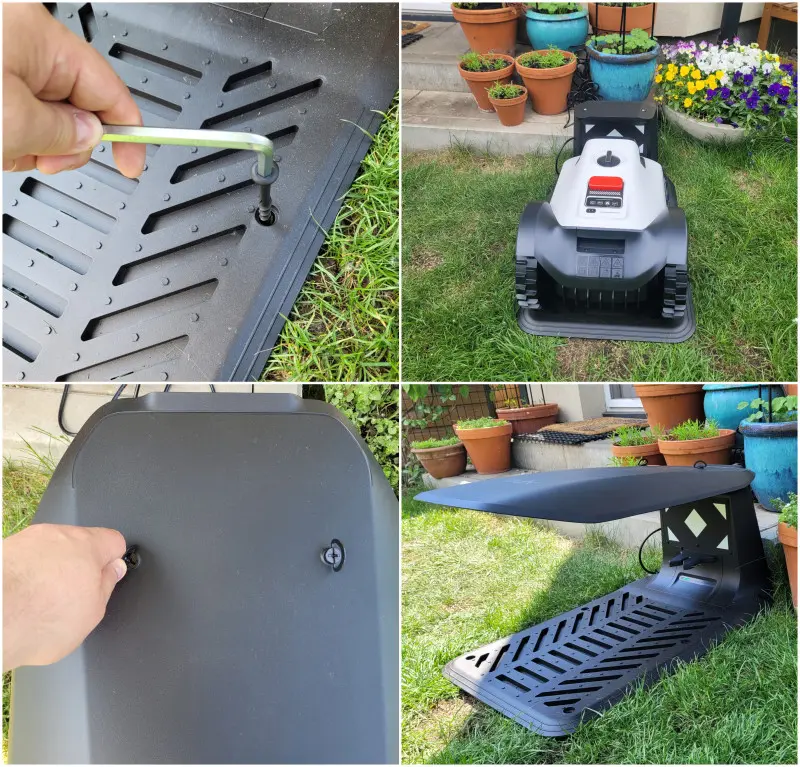 Montaż stacji dokującej robota koszącego eufy C15