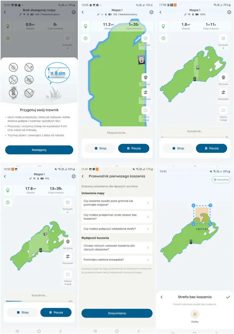 Korzystanie z aplikacji robota koszącego eufy C15