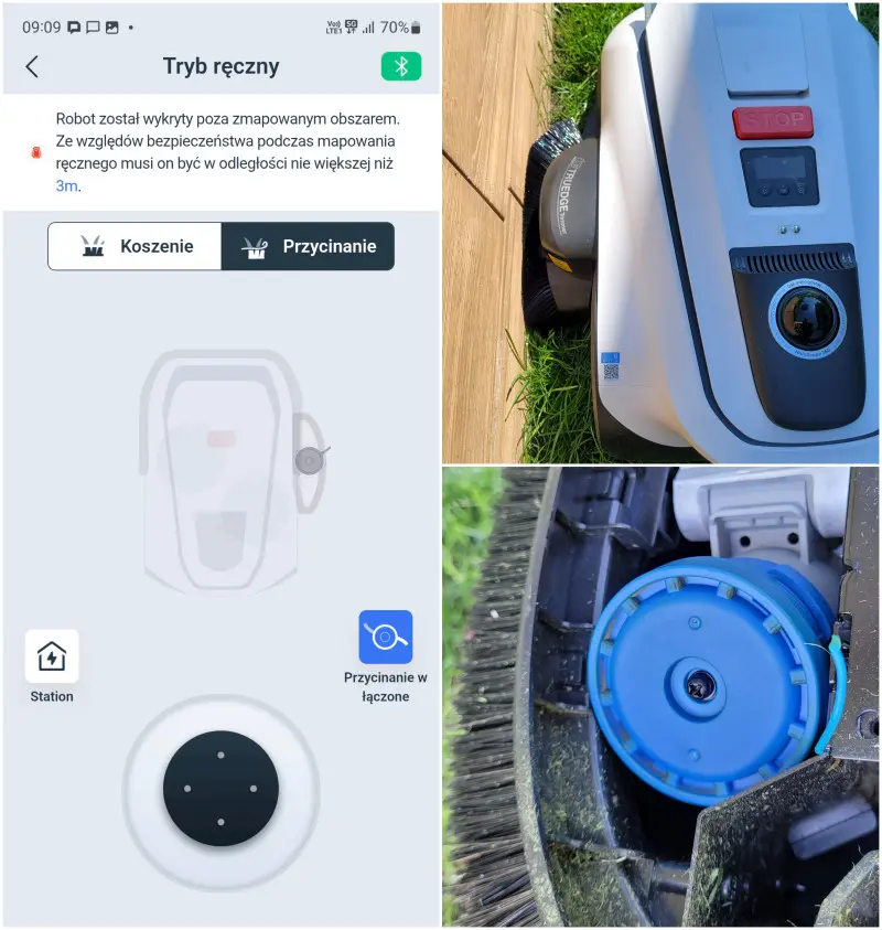 Przycinanie krawędzi - unikalna funkcja robota koszącego GOAT A1600 LIDAR PRO