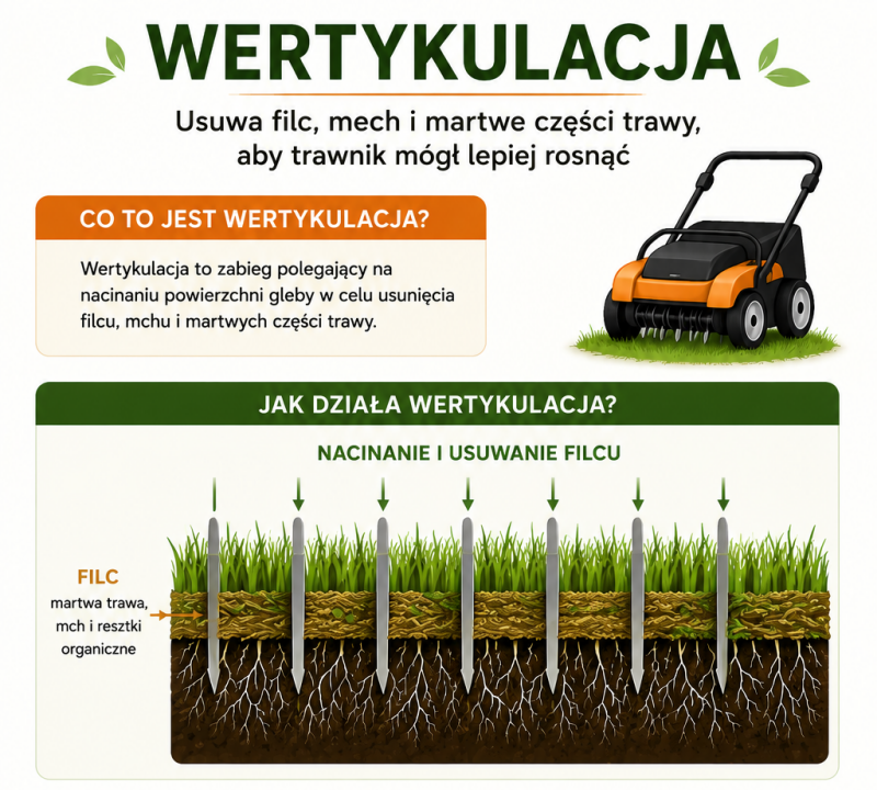 Wertykulacja trawnika