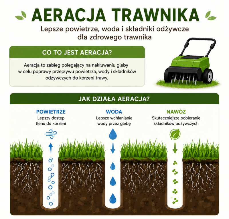 Aeracja trawnika