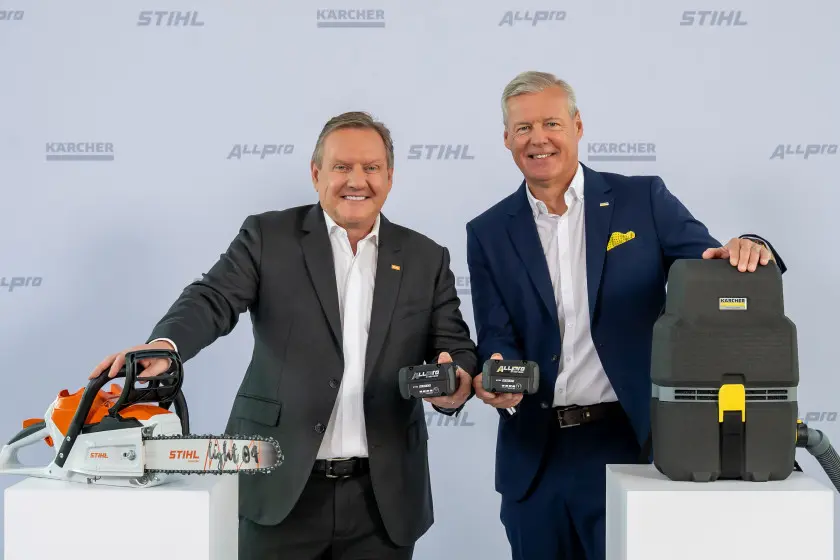 Prezesi Stihl i Kärcher prezentują system akumulatorowy ALLPRO