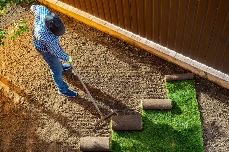 Przygotowanie podłoża pod trawę z rolki