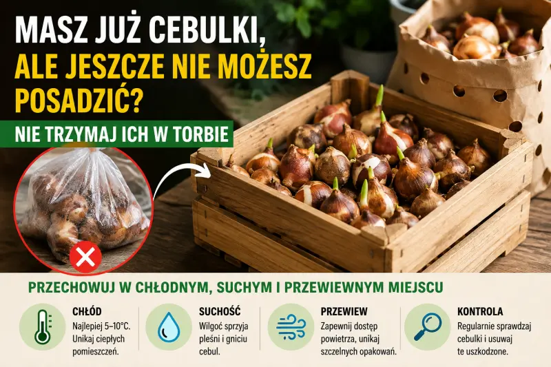 Cebulki czekają na sadzenie? Tak przechowasz je bez pleśni i gnicia