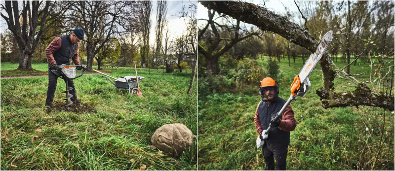 Szybka ładowarka mobilna STIHL AL 1802 MO pozwala naładować nowe akumulatory Tabless