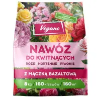 Naw&oacute;z z mączką bazaltową do Roślin Kwitnących &ndash; R&oacute;że, Hortensje, Piwonie  Vegano 8 kg