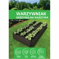 Warzywniak - podwyższona grządka - brąz GPPS - Vegano - 150 x 75 x 30 cm