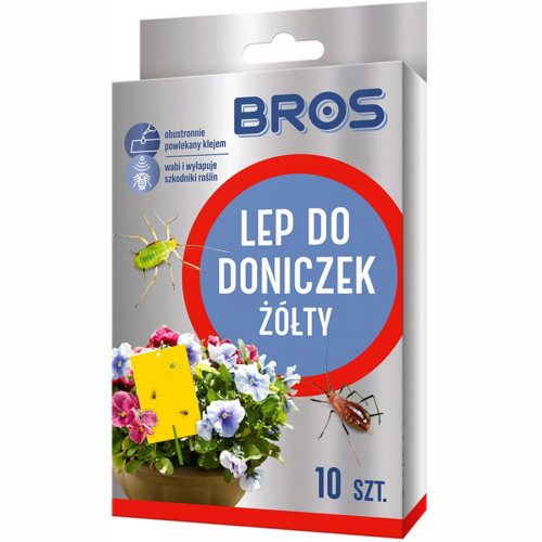 Lep do doniczek ż&oacute;łty - 10 szt Bros
